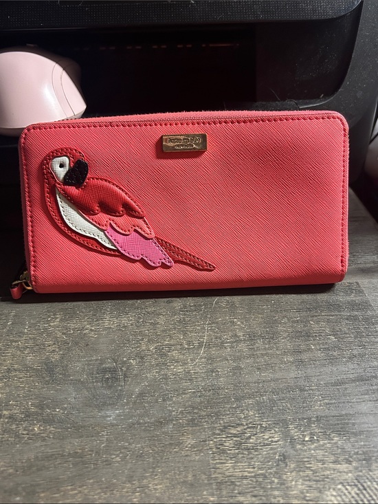 kate spade Handbags - kate spade Coral Pink Parrot Zip Wallet